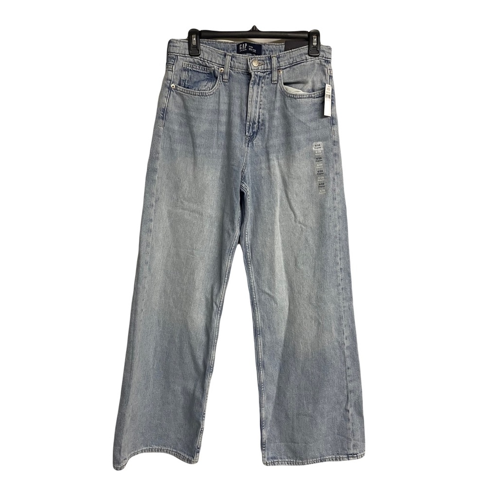 Gap denim women’s high rise wide leg jeans size 6/28 regular 100% cotton